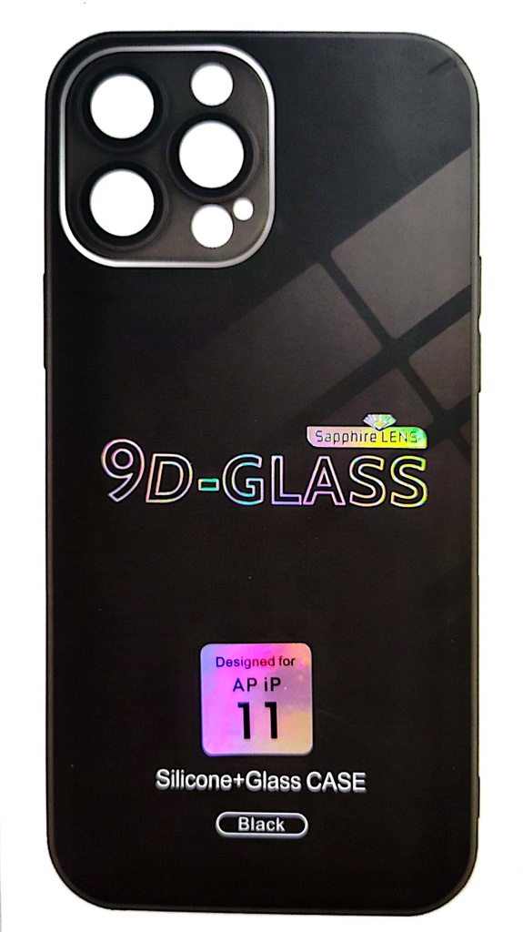 iPhone 12 Silicon Glass Case-Black