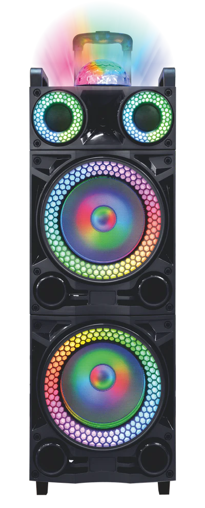 Maxpower Disco Speaker 10” X 2 W Rechargeable karaoke - Black