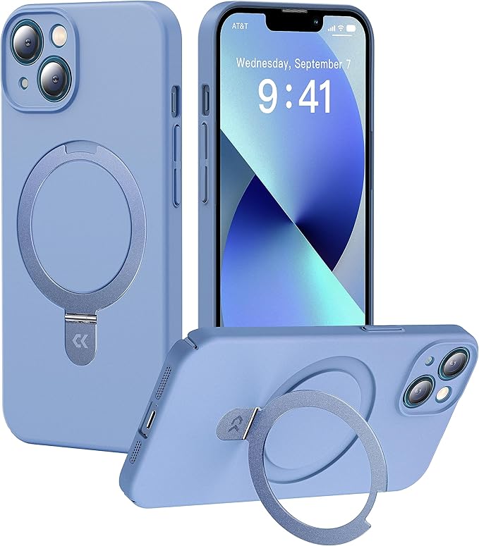 Iphone 13 Case Blue - With Panda Stickers inside 