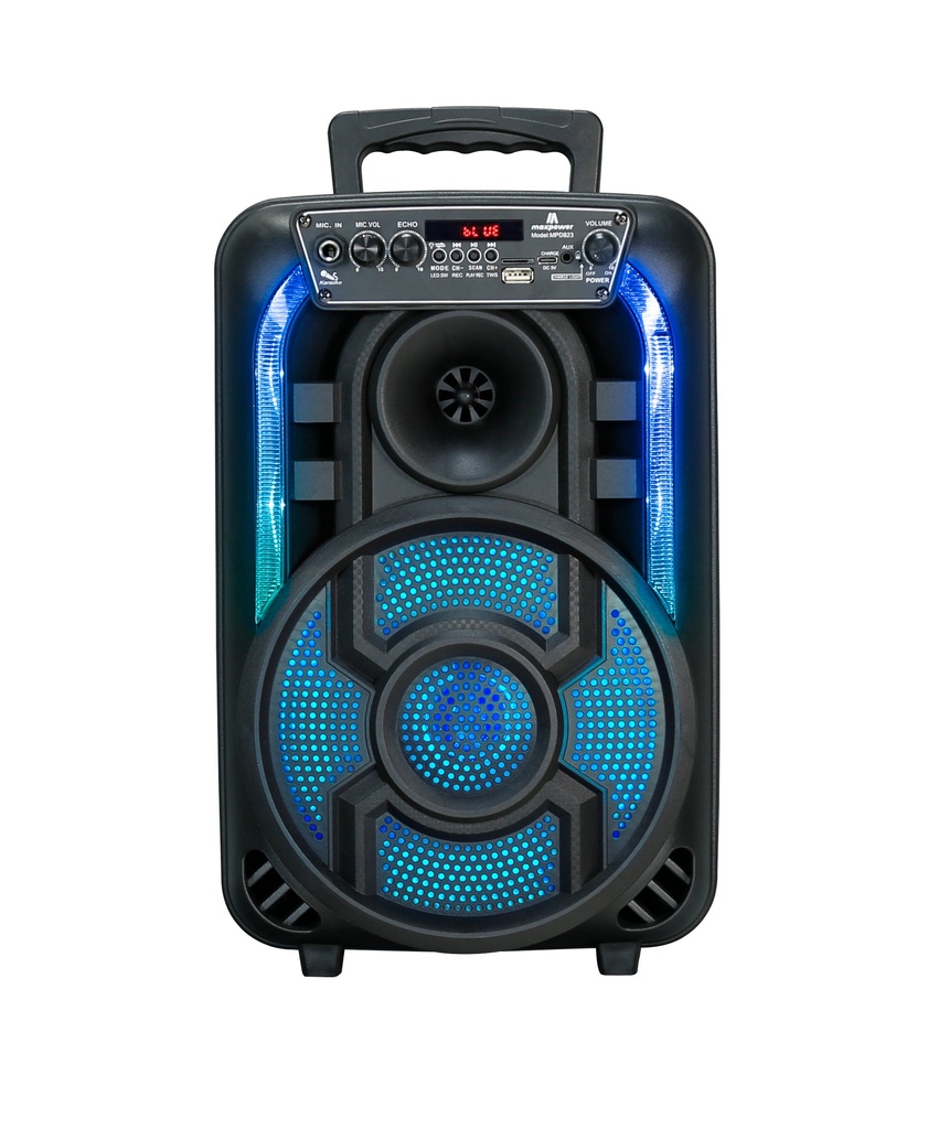 MPD823-GLOW 8 Single 8” Karaoke Speaker with Mic & Remote