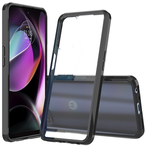 [QBNBUM-14PRMX-ClrBK] iPhone 14 PRO MAX 6.7" Clear Transparent Hybrid Case Cover - Clear
PC + Black TPU