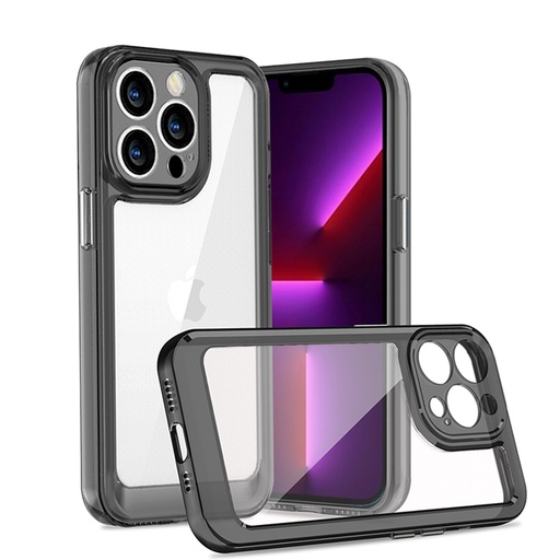 [QBSPCE-15PrMX-Smk] iP15 Pro Max SpaceX Ultra Transparent Tone Case Cover - Smoke