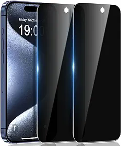[P-G-S-P iPhone 15 Pro Max] Privacy Glass Screen Protector iPhone 15 Pro Max