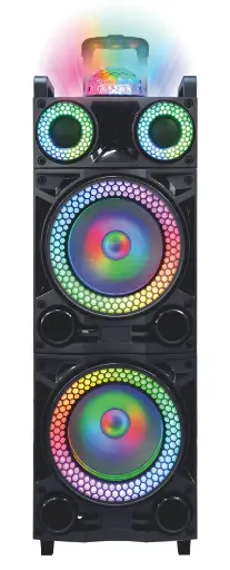[MPD10287B-BK] Maxpower Disco Speaker 10” X 2 W Rechargeable karaoke - Black