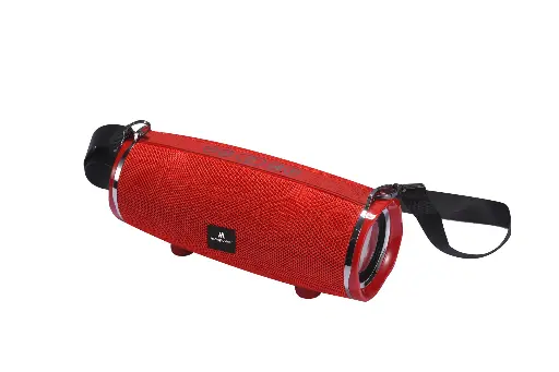 [MPD189-RD] PORTABLE OUTDOOR BLUETOOTH SPEAKER WATER RESISTANCE & DUST PROOF, SHOULDER STRAP-RED