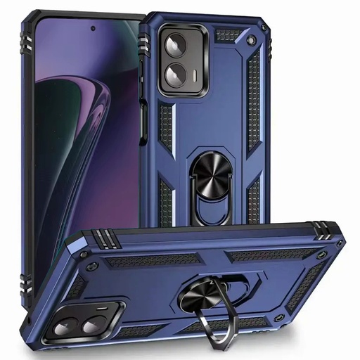 [QBRNGHY-24STYL5G-Blue] Motorola Moto G Stylus 5G 2024 - Ring Magnetic Kickstand Hybrid Case Cover - Blue