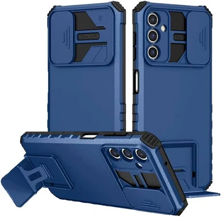 [QBEASY-A15-BLUE] Samsung A15 5g Easy Viewing Kickstand Camera Protection Hybrid Case Cover - Blue