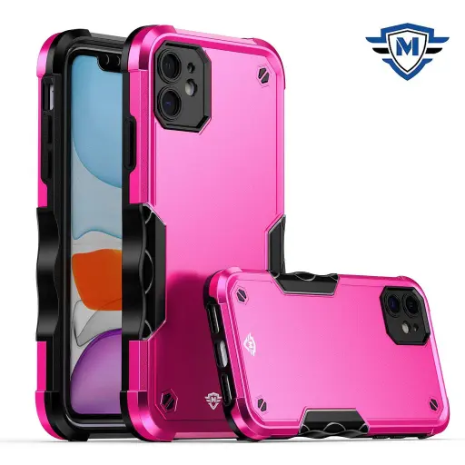 [MKQS-IP11-HPBK] Zoom
Metkase Exquisite Tough Shockproof Hybrid In Slide-Out Package For iPhone 11 - Hot Pink/Black
