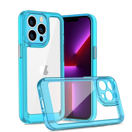 [QBSPCE-iP15-Blue] For iPhone 15 Spacex Ultra Transparent Tone Case Cover - Blue