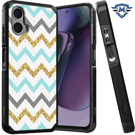 [Moto g stylus 2024] Motorola Moto G Stylus 5G 2024 - Tough Strong MetKase Hybrid (Magnet Mount Friendly) Case Cover - ZigZag