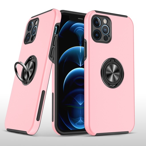 [Iphone 14] Apple Case iPhone 14 6.1 - CHIEF Oil Painted Magnetic Ring Stand Hybrid Case Cover - Pink