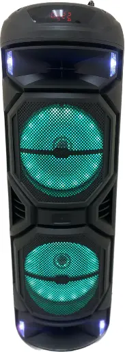 [mpd528] MPD528-ONYX 8 Dual 8" Woofer Portable FM Bluetooth Party Speaker Heavy Bass Sound With Mic