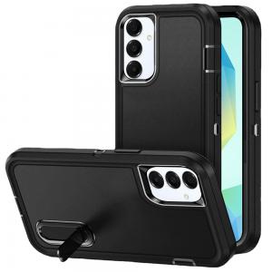 [QBPEAK-5gA16-BKBK] For Samsung A16 5G PEAK 3in1 Toughest Hybrid with Stand Cover Case - Black/Black 