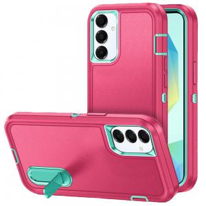 [QBPEAK-5gA16-THpnk] For Samsung A16 5G PEAK 3in1 Toughest Hybrid with Stand Cover Case - Teal/Hot Pink 