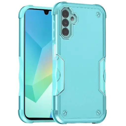 [QBEXQS-5gA16-TEAL] For Samsung A16 5G Exquisite Tough Shockproof Hybrid Case Cover - Teal 