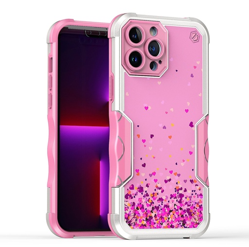 [QBATRT-14PRMX-E] iPhone 14 PRO MAX 6.7" Attractive Design Shockproof Hybrid Case Cover - E