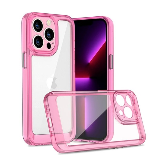 [QBSPCE-iP11-Pnk] iPhone 11 (XI6.1) SpaceX Ultra Transparent Tone Case Cover - Pink