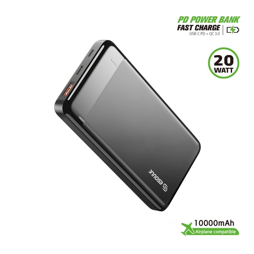 [EP26-BK] 10000mAh PD20W&QC18W POWER BANK Black