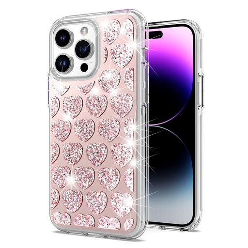 [QBMBLNG-STY5g23-E] Motorola G Stylus 5G (MultiCarrier 6.6" 16MP Camera) 2023 Bling Hybrid Case Cover - E