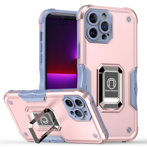[QBOPTI-iP11-RGold] iPhone 11 (XI6.1) OPTIMUM Magnetic Ring Stand Hybrid Case Cover - Rose Gold