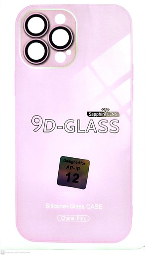 [MK2L3EF/A PHONE11 AG-GLASS-PNK] iPhone 11 Silicon Glass Case-Pink