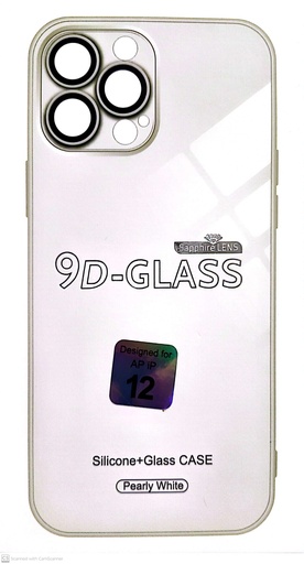 [MK2L3EF/A PHONE11 AG-GLASS-PW] iPhone 11 Silicon Glass Case-Pearly White
